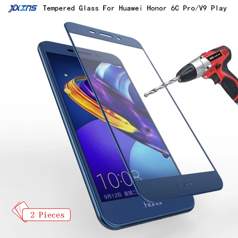 Закаленное стекло для huawei Honor 6C Pro защитная пленка на весь экран смартфона V9 Play |