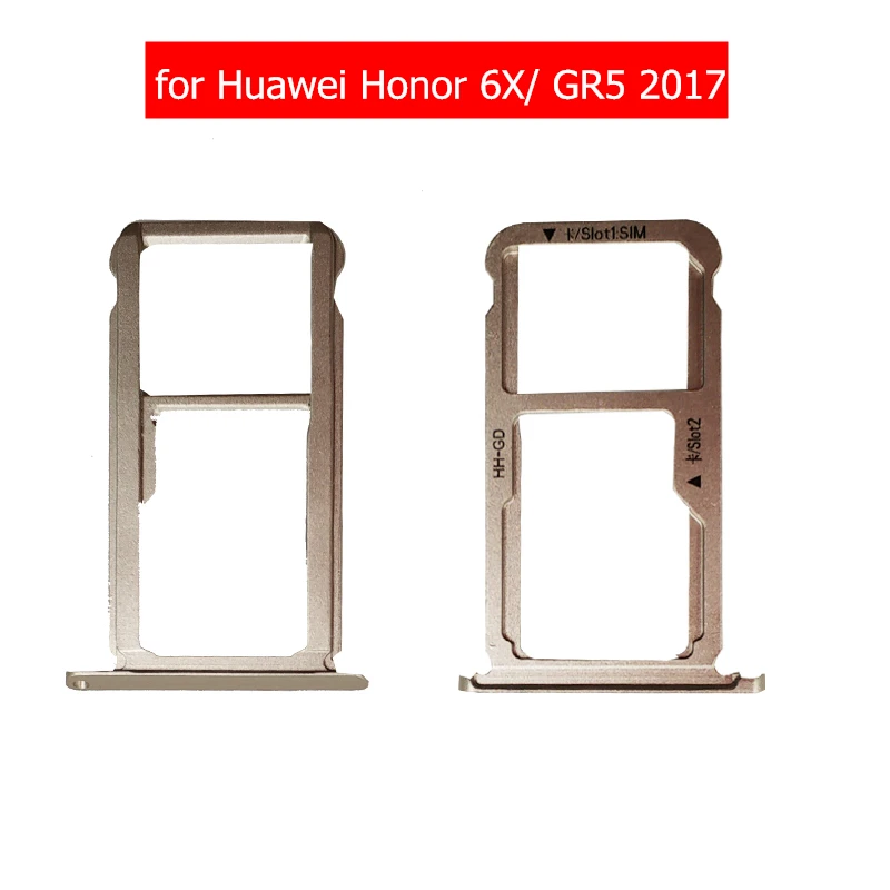 

for Huawei Honor 6X/ GR5 2017 Card Tray Holder SIM Card Slot Adapter Socket SIM Card Tray Holder Replacement Repair Spare Parts