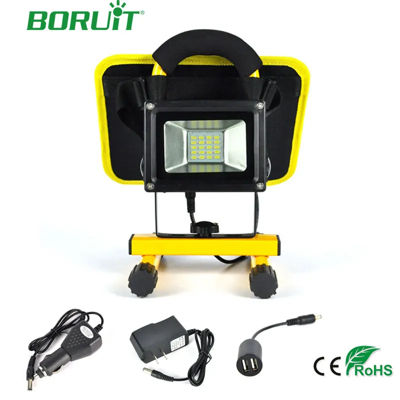 

BORUiT 10W 20 LED Solar Spot Light Rechargeable Spotlight Outdoor Garden Waterproof Spot Lamp Solar USB Power Bank
