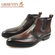Итальянские Роскошные винтажные мужские ботинки из натуральной кожи ручной работы; цвет коричневый, черный; мужские Модельные ботильоны; мужская обувь