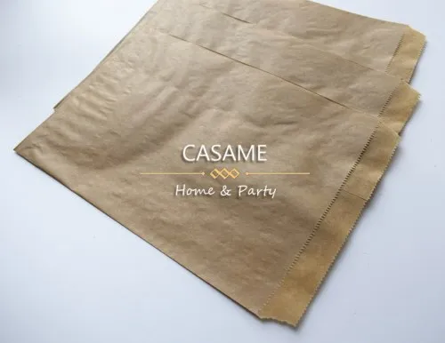 25 шт 6,2*9 дюймов Большой крафт-бумажный подарочный пакет для конфет, вечерние подарочные пакеты для украшения дня рождения, подарочные коробки - Цвет: craft brown 15x23cm