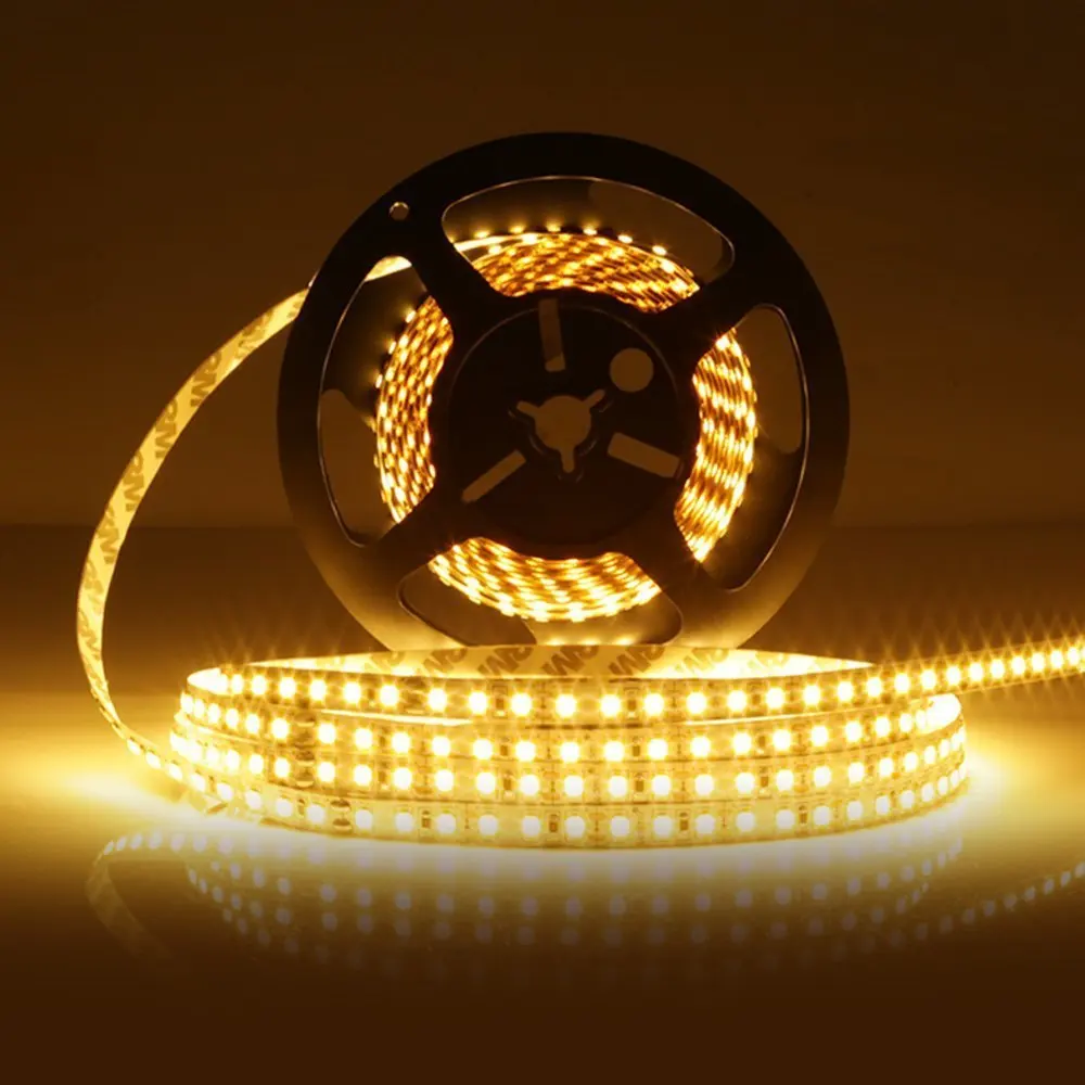 

Ledmo 5M 300D Warm White LED Strip Non- Waterproof IP65 120leds/m DC12v and 5A Power Supply Tape IP20