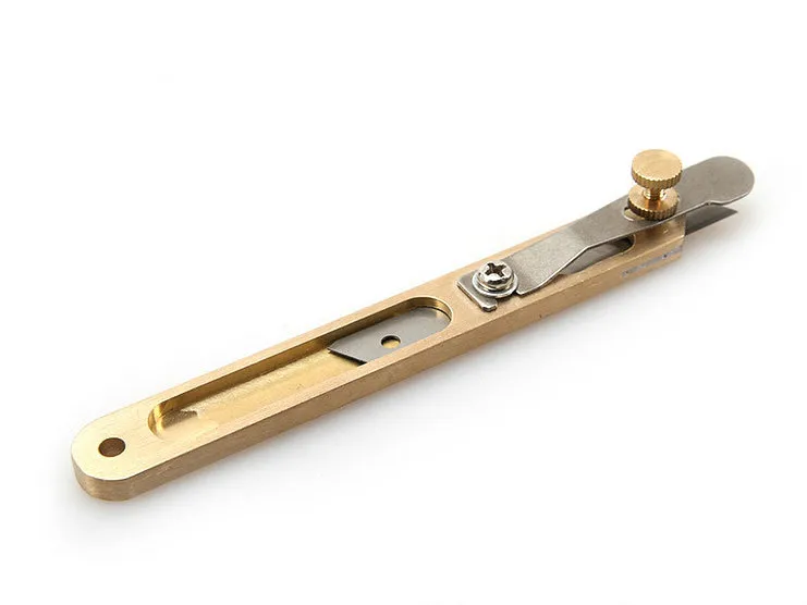 

Junetree DIY Leather Cut Tools Incision Craft Knife Copper Trimming Knife with Blade Leather Tool