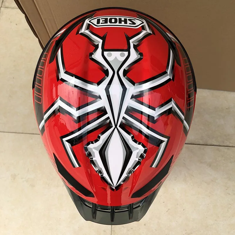 

Red ant spoiler helmet winter motorcycle helmet full face cross-country personality Men's and women's four seasons helmet