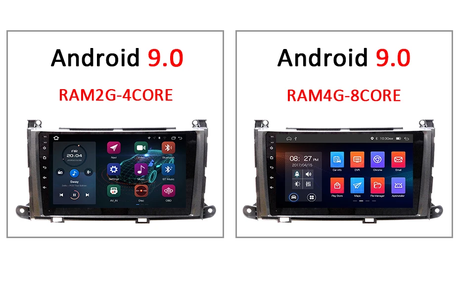 Top Android 9.0 DSP 4G RAM 64G Car GPS for Toyota Sienna Navigation Stereos IPS Touch Screen AUDIO Receiver NO DVD player Head Unit 3