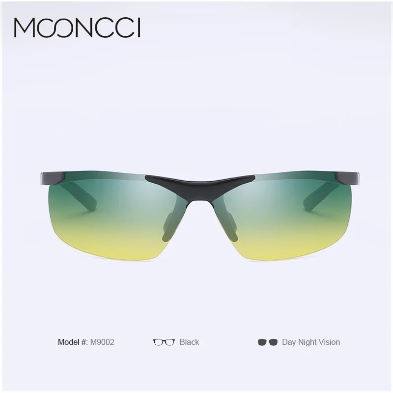 MOONCCI поляризованные солнцезащитные очки для мужчин, алюминиевые желтые очки для вождения днем и ночью,, брендовые Дизайнерские мужские солнцезащитные очки