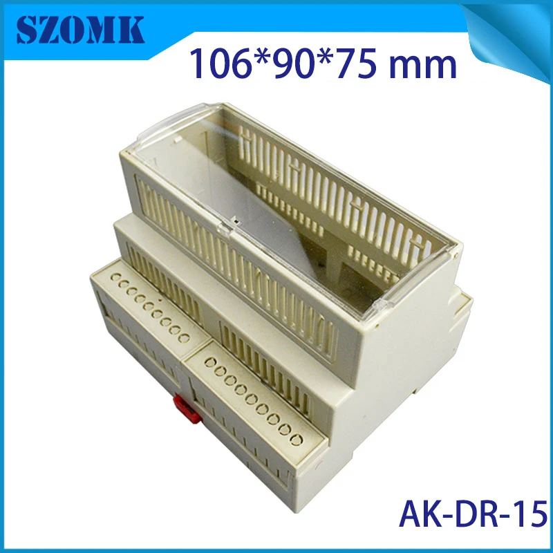 

1 piece abs electronics case housing for din rial enclosures cabinet din rail surge protection lightning 106x90x75mm pcb design