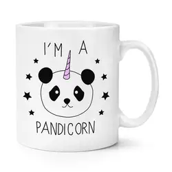 Я Pandicorn Единорог 11 унц. чашку с перемешивание ложка-смешно Панда