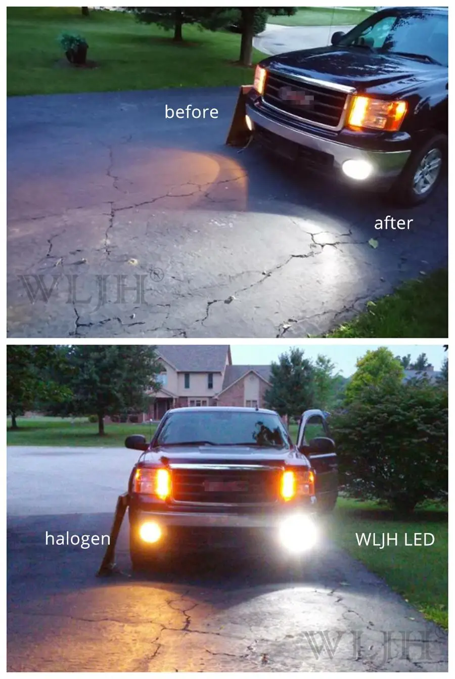 WLJH 2x обновление с can-bus 12V 24V H1 светодиодный лампы 1000 люмен 72W фары для автомобиля авто вождения DRL Габаритные огни лампы светодиодный туман светильник лампы