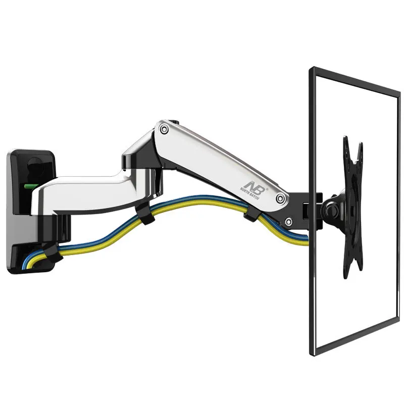 

NB F150 TV Wall Mount 17-27 inch Monitor Holder Gas Spring Free Lifting Full Motion Aluminum Alloy Rotating Long Arm Bracket
