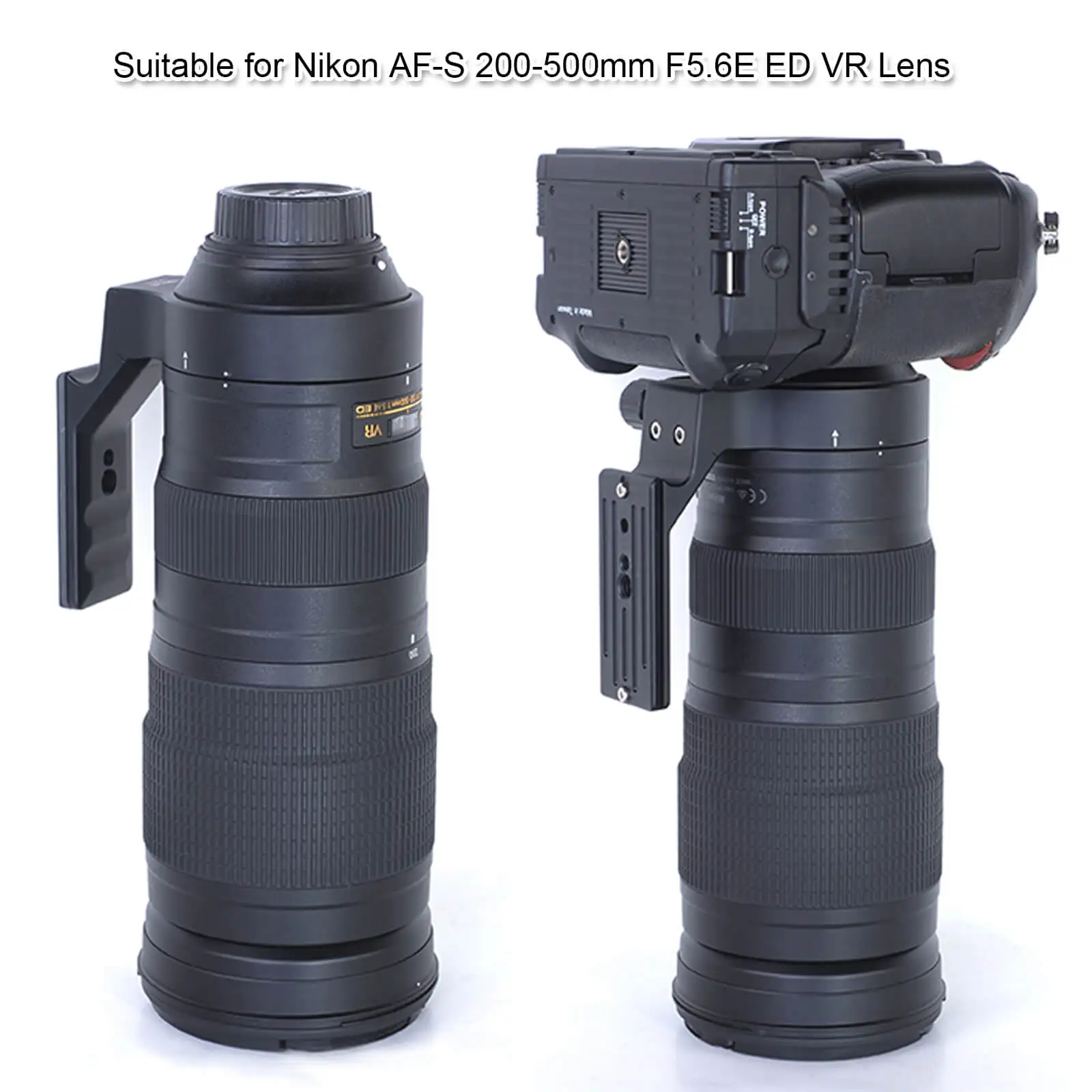 Lens Collar Support Tripod Mount Ring for Nikon AF-S 200-500mm F5.6E ED VR Lens Bottom is Arca-Swiss Fit Quick Release Plate