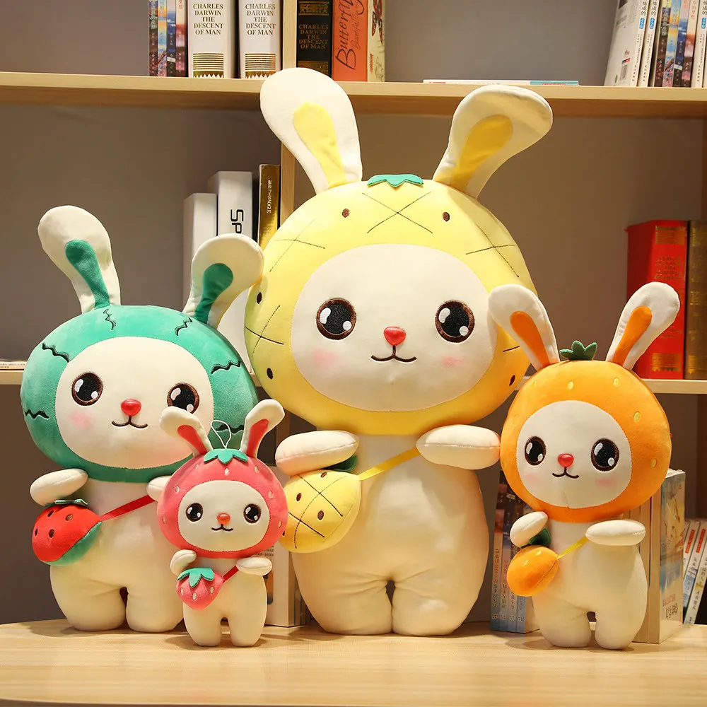 

2019 new 30-80cm fruit rabbit doll cute plush toy baby toys to give gifts Christmas gifts home decor