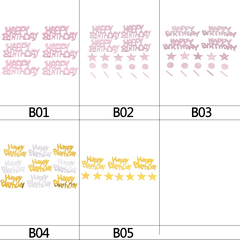 15 г/пакет письмо с днем рождения конфетти розовое золото конфетти с звездным диском для украшения для стола на день рождения сверкающие конфетти декорация 7z