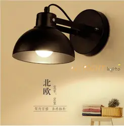 Скандинавский светодиодный настенная лампа Внутреннее декоративное освещение для спальня гостиная черный/белый цвет