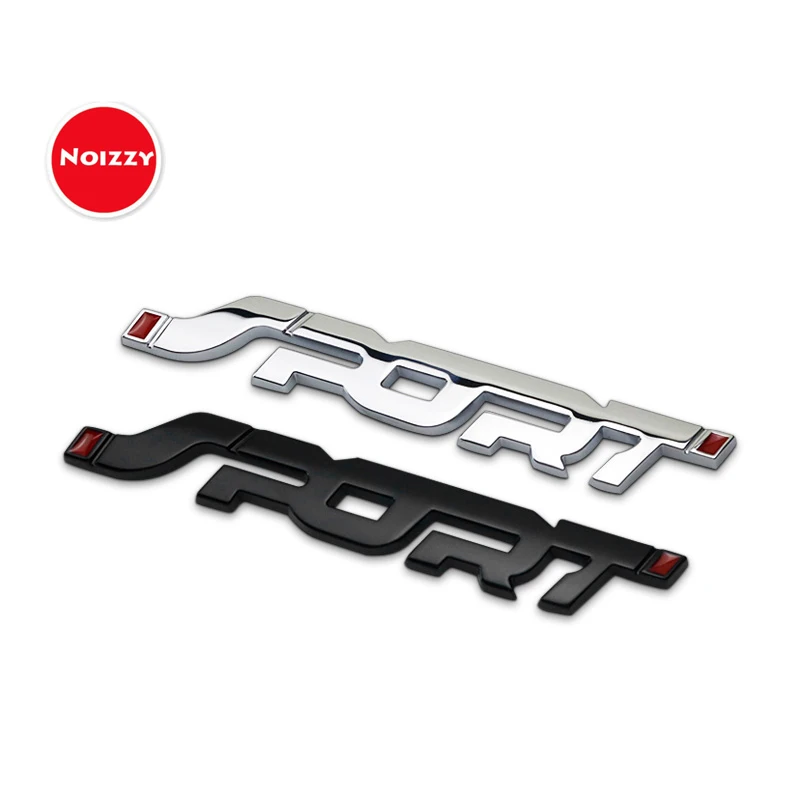 

Noizzy Sport Car Auto Sticker Emblem Chrome Black Badge Metal Trunk Tuning for Ford Ecosport Focus 2 3 Mondeo Fiesta Kuga Edge