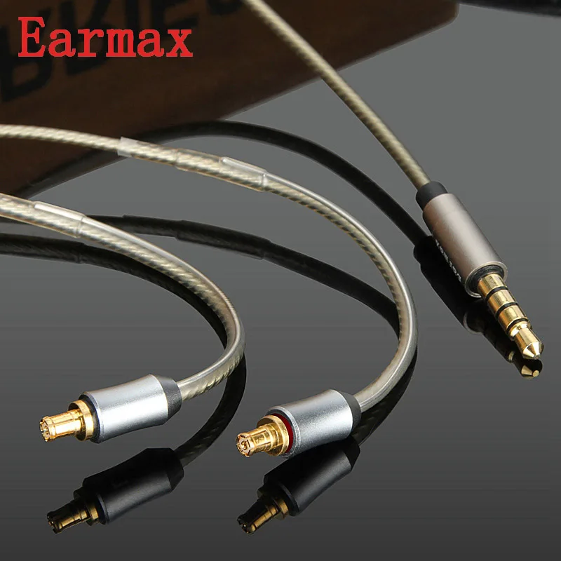 Earmax A2DC Модернизированный кабель для наушников HIFI посеребренный аудио провод с микрофоном для LS50/70E40/50/LS200/300 для ATH-CKR100/ATH-CKR90