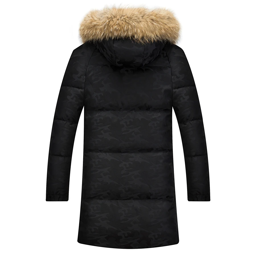 QUANBO русский Зимний пуховик, мужская и женская камуфляжная Повседневная парка, высокое качество, мех, с капюшоном, утолщенное теплое пальто