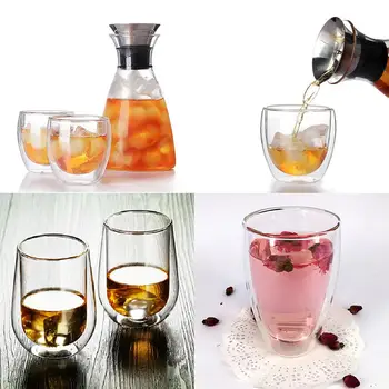 

Double-walled Borosilicate Glass Heat-resistant Glass Coffee Cup Explosion Proof Glass With Cartoon Packing For Home