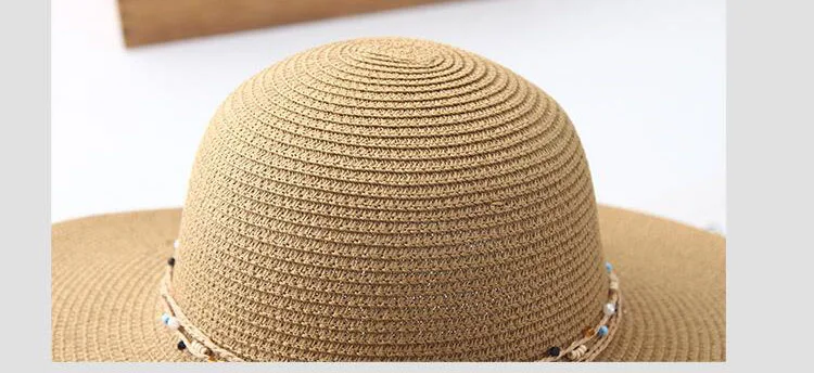 Новые брендовые летние Шапки для Для женщин Sunhat дамы большой полями ВС Шапки Женский широкий соломы Шапки Packable флоппи пляж Шапки