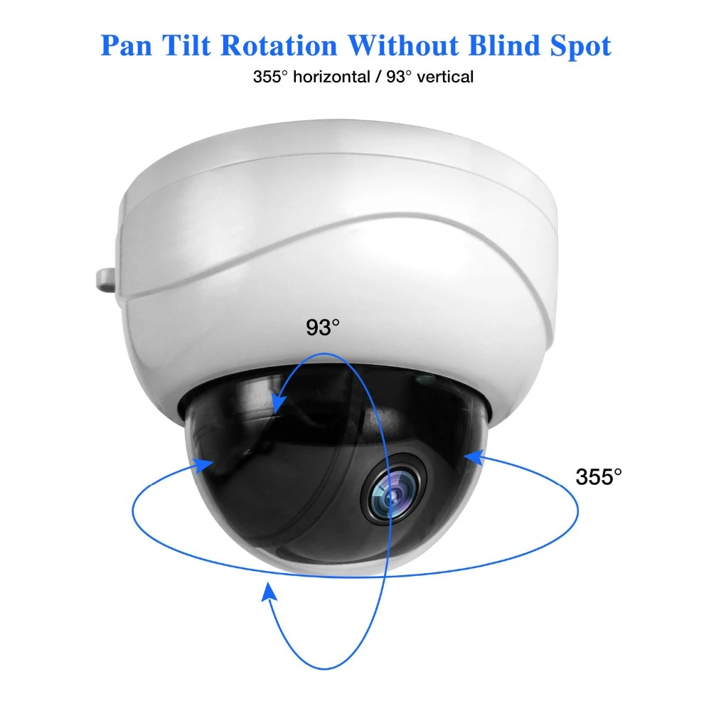 

1080P Dome AHD PTZ Surveillance Security Camera Pan Tilt 4xZoom Analog High Definition Home Indoor Security Infrared Camera