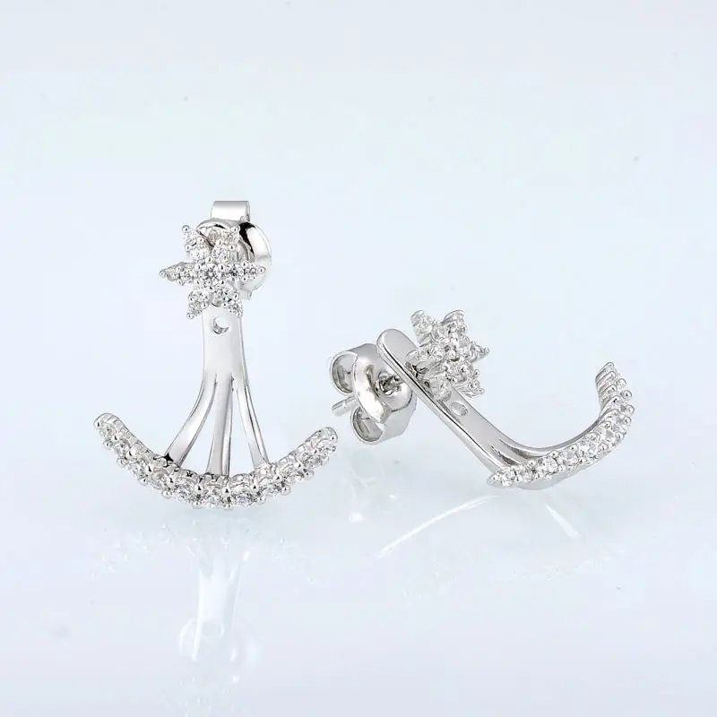E308737WCZSL925-SV5-Silver Earrings