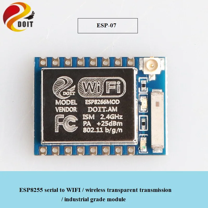 Сделайэто модуль Wi-Fi ESP8266 ESP8285 ESP-12E ESP-12F ESP-F ESP-M1 ESP-M2 DT-06 ESP-01s ESP-07 Wroom-02 ESP32 2,4G XH-NF-01 RC игрушки - Цвет: ESP-07