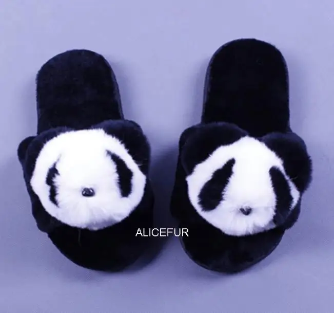 Women Fur Slippers Fashion Spring Summer Autumn Plush Slippers Fluffy Fur Slides Flip Flops Flat Shoes