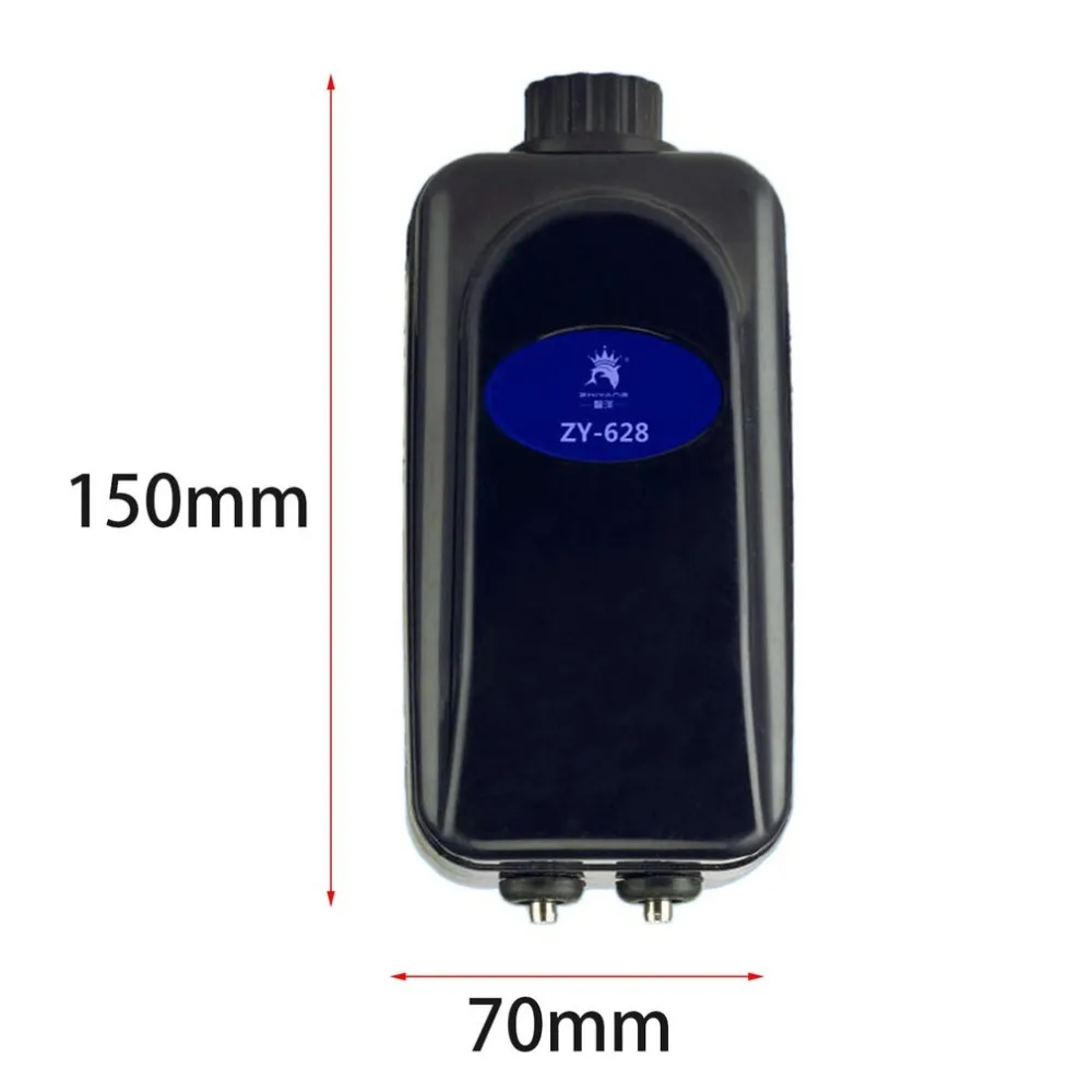 

ZY-628 8W Silent Double Hole Outlet Powerful Oxygen Pump Aquarium Air Pump Fish Tank Inflation Oxygen Noise Reduction