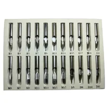 22 шт. 304 набор наконечников татуировки из нержавеющей стали Профессиональное ружье