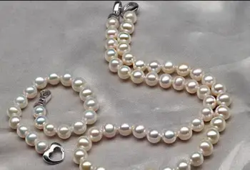 

AAA+ 18"11-12mm NATURAL south sea white pearl necklace+Bracelet