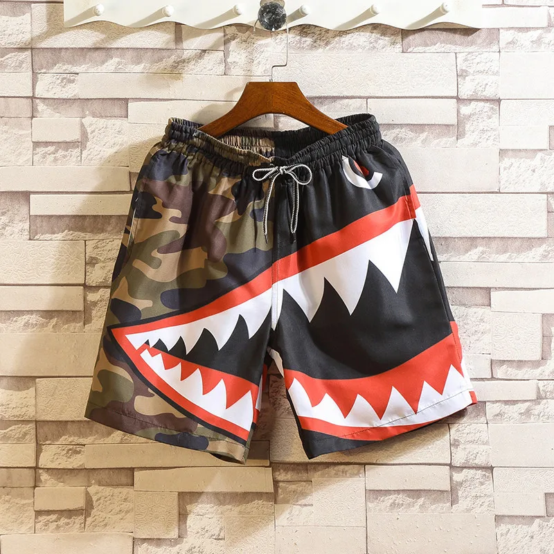 LAPPSTER мужские летние шорты в стиле пэчворк мужские уличные шорты в стиле хип-хоп повседневные шорты из полиэстера с акулой цветные спортивные шорты большого размера