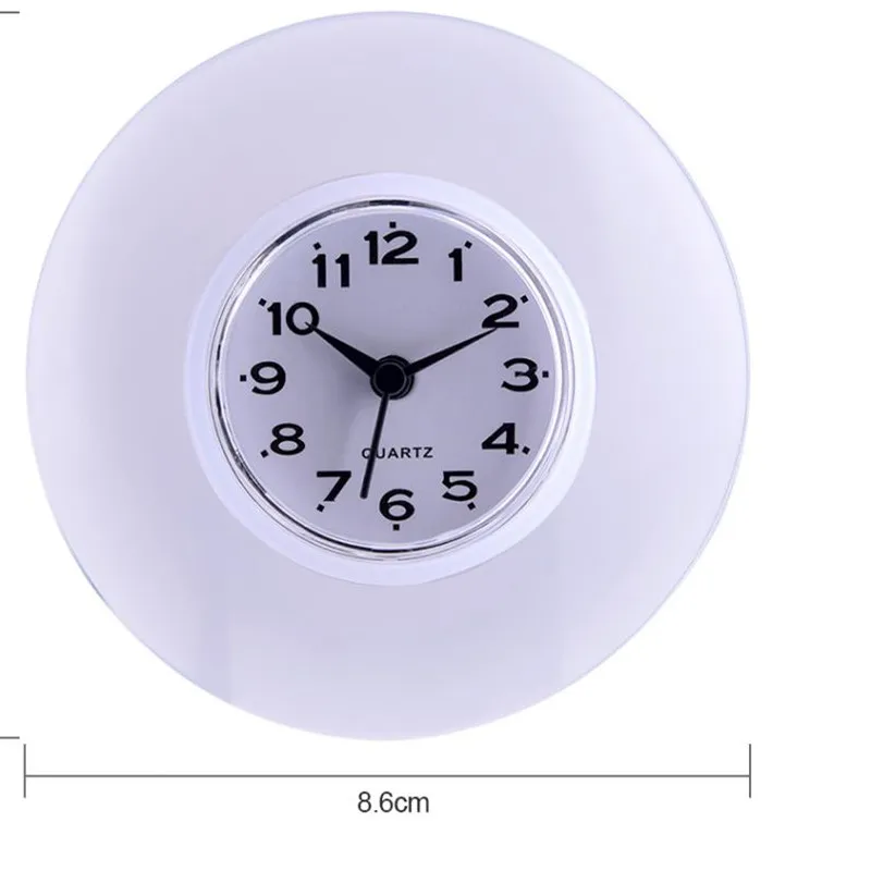 Wall Mini Clock Waterproof Shower Wall Mini Clock Watch Suction Cup