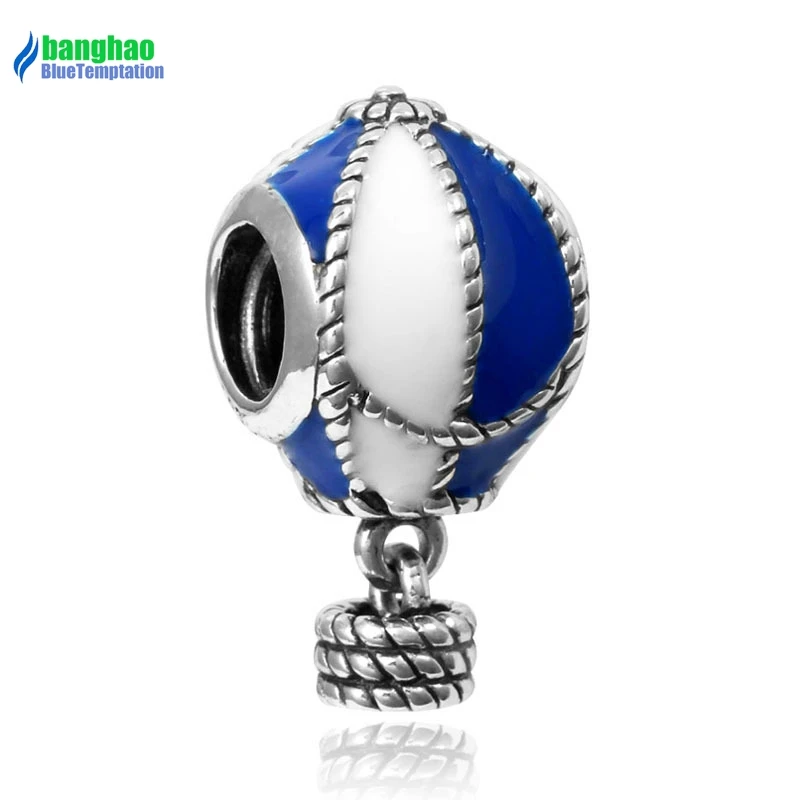 

10pcs New Arrival Large Hole Silver Color Diy Up and Away Hot Air Balloon Charm Bead Snake Chain Bracelet Jewelry beads ENM239