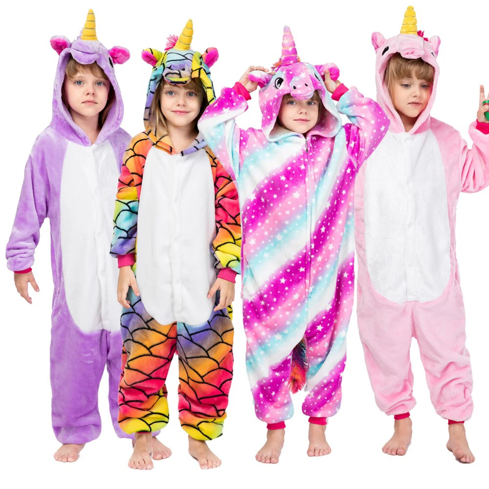 Children Onesies Kids Unicorn Pajamas for Boys Girls Kigurumi Pyjamas ...