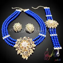 2 г ювелирные изделия золотого цвета модные круглые шарики для украшений набор \ ручной работы Королевский синий набор бусин