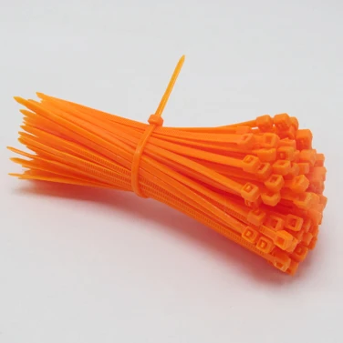 100 шт./упак. 3x100 мм, самофиксирующиеся Пластик застежка-молния кабеля петли связи с одним цветные нейлоновые кабельные стяжки - Цвет: Оранжевый