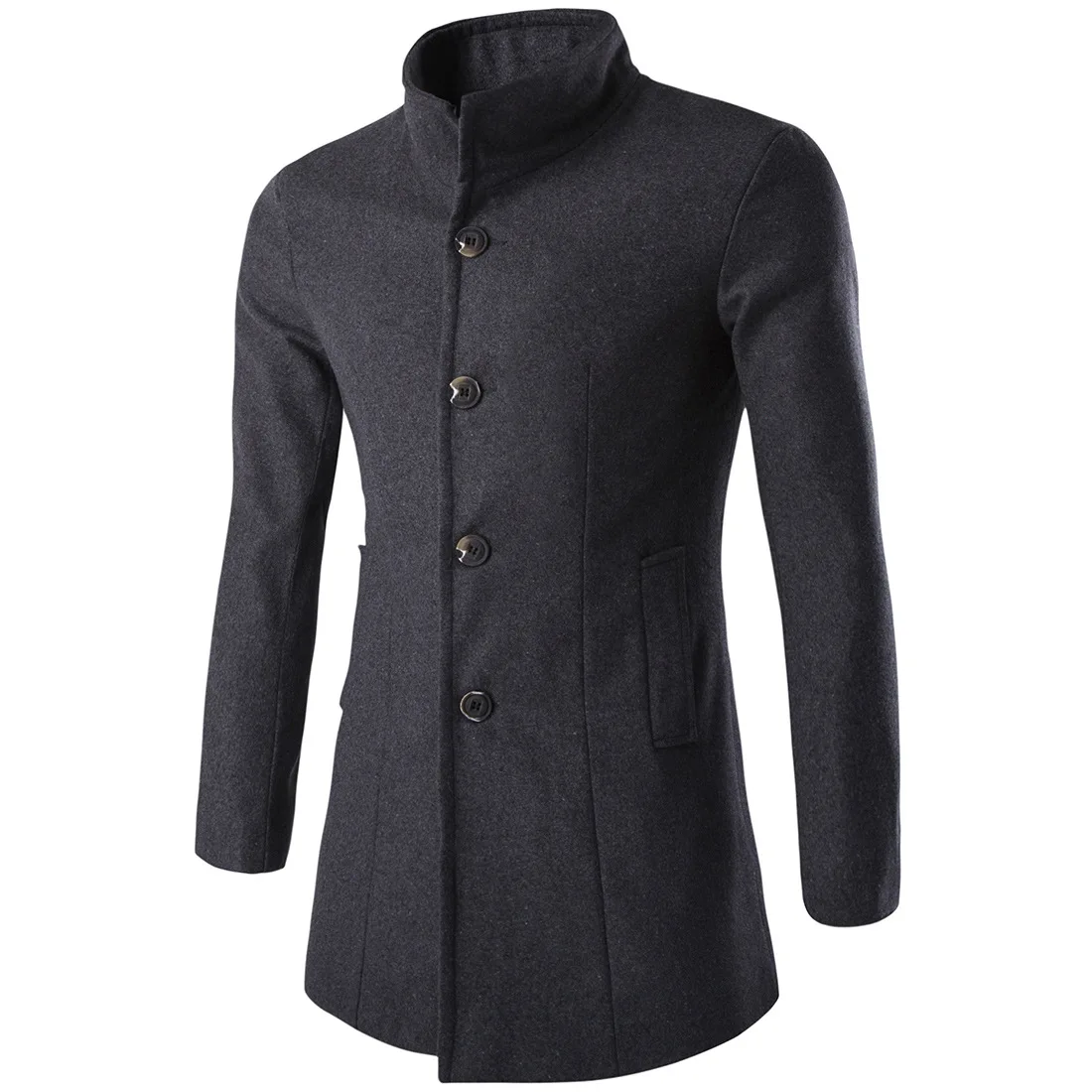 Новая распродажа осенне-зимняя мужская одежда британский стиль кашемировый Тренч Мужское пальто Осенняя шерстяная куртка ветровка