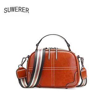 

SUWERER 2020 New women leather bag fashion wmall bag luxury high quality famous brand wome leather shoulder Crossbody bag