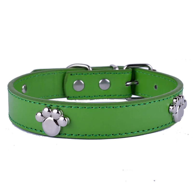 

Dog Collar Soft Fashion Leather Paw Pet Collars Dog Leashes For Small Medium Large Dogs Supplies Accessories Pet Products