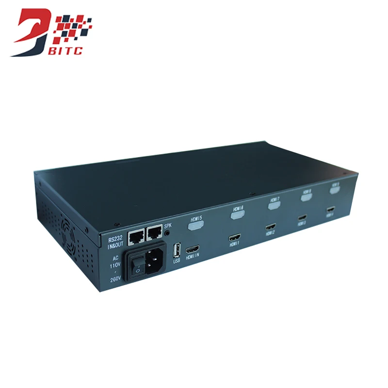 SZBITC Great Video Wall Processor 2x2 1080P HDMI Splitter 4 TV shows Screen Splicing 180 Degrees Rotation цена SZBITC Great Video Wall Processor 2x2 1080P HDMI Splitter 4 TV shows Screen Splicing 180 Degrees Rotation цены онлайн