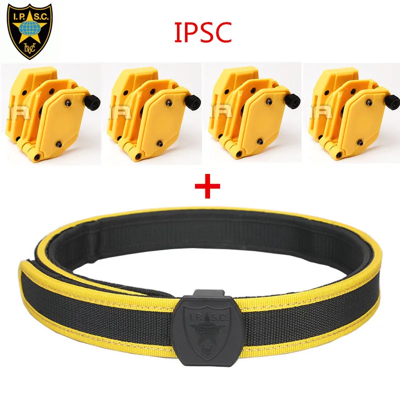 

4PCS IPSC USPSA Mag Holster with 1.5 inch belt Airsoft 360 Degrees Rotate Magazine Pouch Competition Shooting Glock Holder
