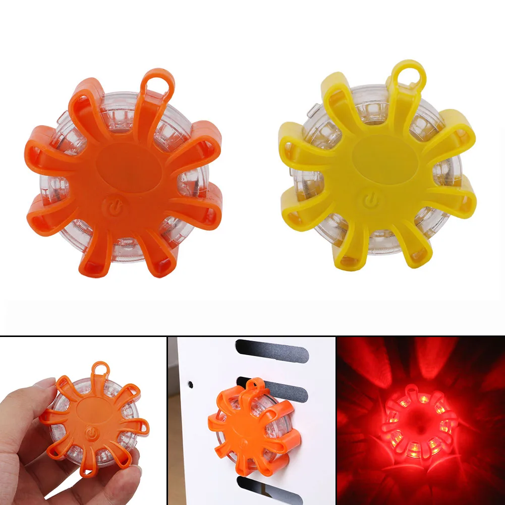 

LED Road Flares Red Safety Emergency Red Light Magnetic Flashlight 3 Modes Traffic Warning Lantern Torch For Car Truck Bicycle