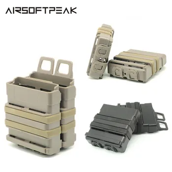 

FMA Airsoft Rifle 5.56 Mag M4 Magazine Fast Attach Tactical Pouch Molle System Module Combination Two Holder Quick Pull Pouches