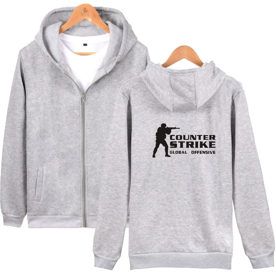 CS GO Hoodies With Zip Up Counter Strike Zipper Clothes cs go