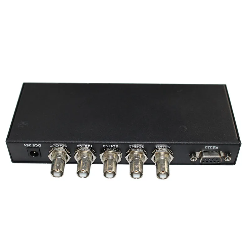 Wiistar SDI Switcher 4x1 SDI Video 4 In 1 Out Switch Extender 4 To 1 Converter for 3G HD SD Monitor Security Camera CCTV