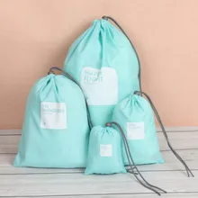 4Pcs/set Travel Waterproof Drawstring Pouch Small Bag Clothes Tidy Organizer Packing Cube Drawstring Bag