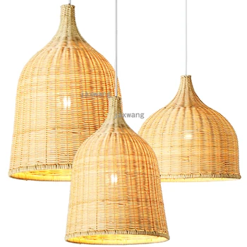 

Modern LED Bamboo Pendant Lights Living Room Rattan Art Weaving Restaurant Hanglamp Tatami Japanese Hanging Lamp Dining Room Art