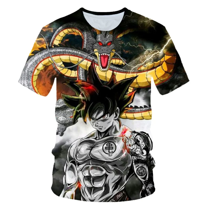 Мужская футболка с 3D принтом Dragon Ball Z Ultra Instinct Goku Super Saiyan God Blue летняя Вегета Размер