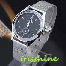 Irisshine#1134 унисекс часы модные роскошные мужские и женские часы из нержавеющей стали Кварцевые наручные часы