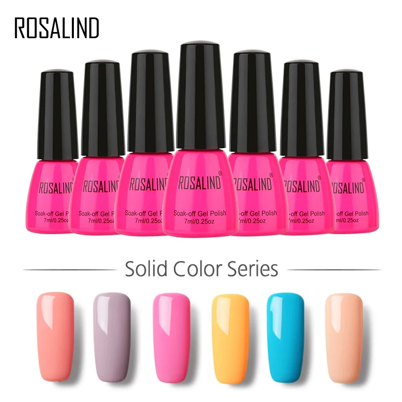 Розалинд 1 шт. гель лак для ногтей классический 58 Цвета Устойчивый Soak off DIY Nail Art Топ